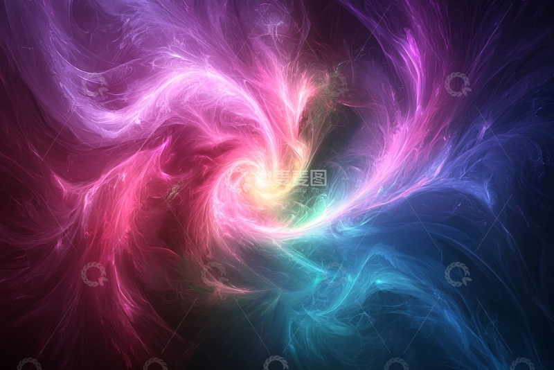 高清大图下载【趣麦麦图】绚丽多彩的能量漩涡