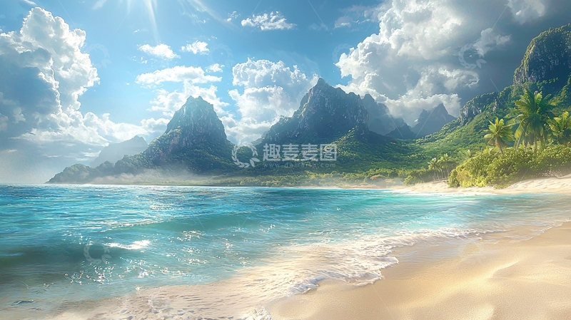 高清大图下载【趣麦麦图】阳光沙滩海岛风光