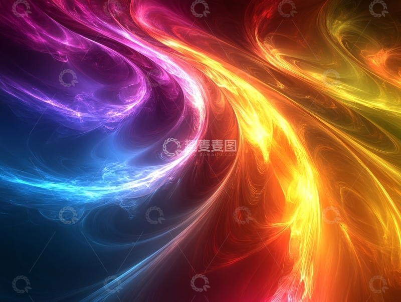 高清大图下载【趣麦麦图】绚丽多彩的能量流动