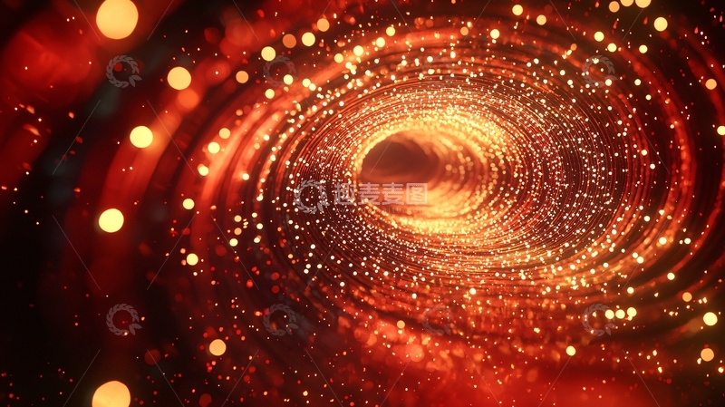 高清大图下载【趣麦麦图】旋转的红色能量漩涡