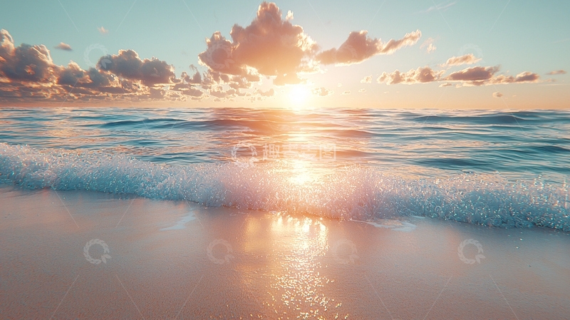 高清大图下载【趣麦麦图】海边日出