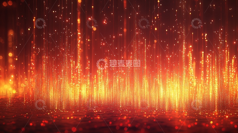 高清大图下载【趣麦麦图】火光粒子雨