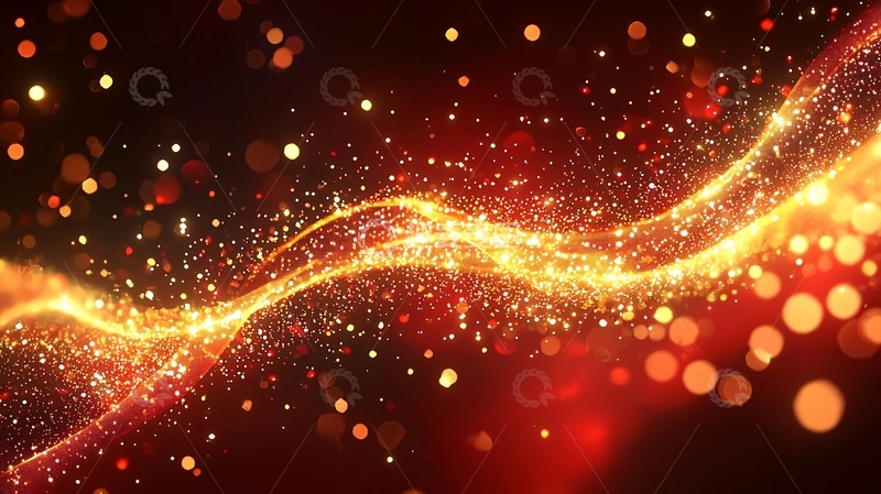 高清大图下载【趣麦麦图】金色粒子流光