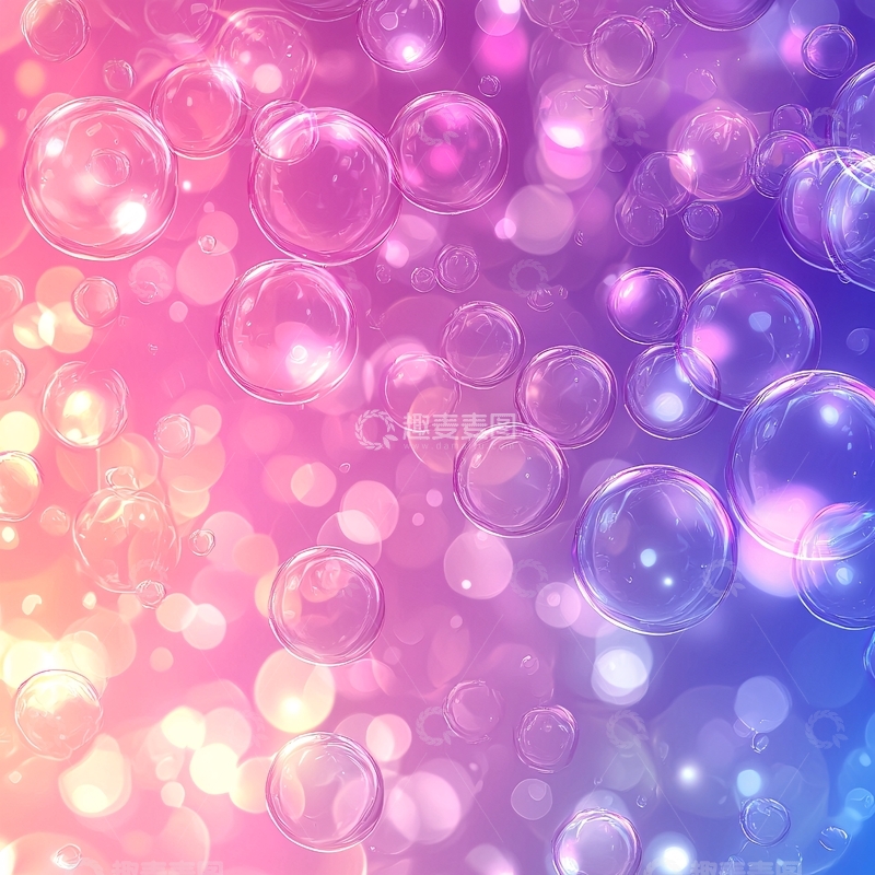 高清大图下载【趣麦麦图】梦幻泡泡背景图