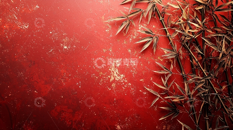 高清大图下载【趣麦麦图】红色背景