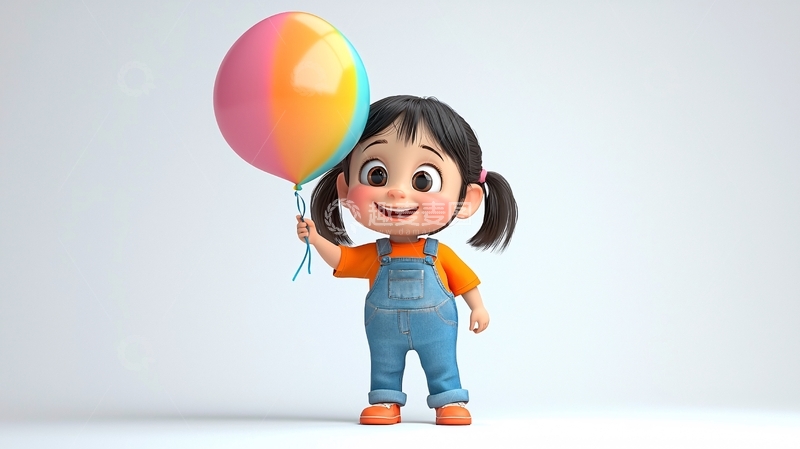 高清大图下载【趣麦麦图】可爱卡通女孩