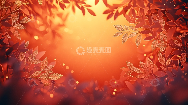 高清大图下载【趣麦麦图】秋季落叶背景