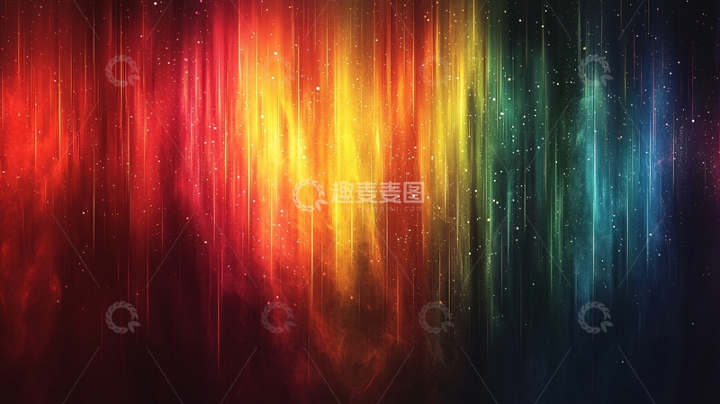 高清大图下载【趣麦麦图】绚丽多彩的抽象光线背景