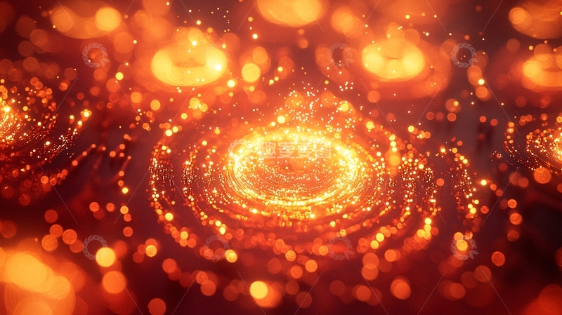 高清大图下载【趣麦麦图】金色粒子旋转