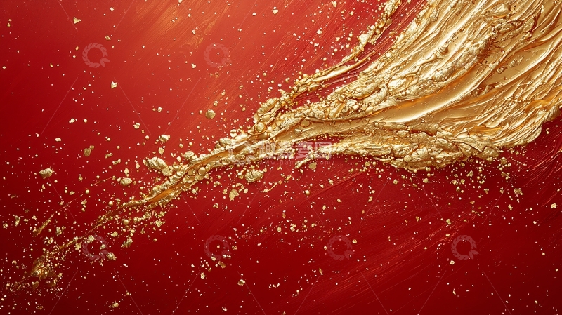 高清大图下载【趣麦麦图】金色液体泼洒