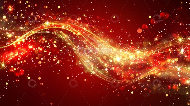 高清大图下载【趣麦麦图】红色闪光粒子流