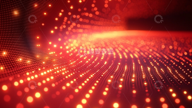 高清大图下载【趣麦麦图】红色粒子流