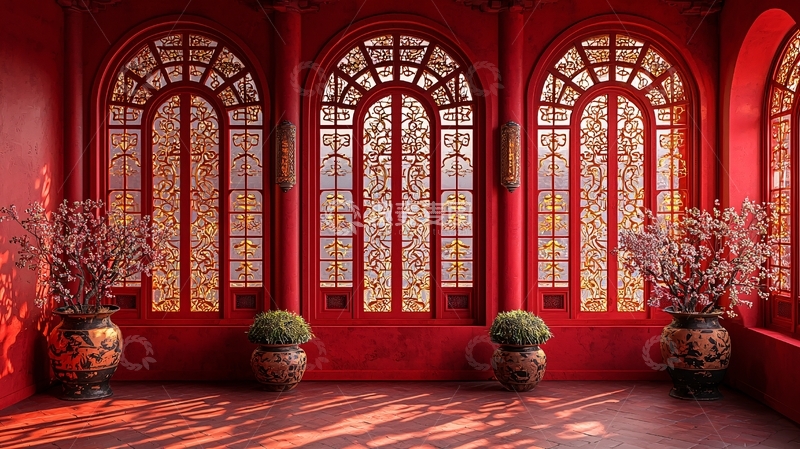 高清大图下载【趣麦麦图】红色房间