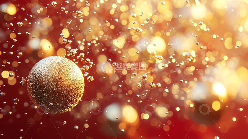 高清大图下载【趣麦麦图】金色水珠背景
