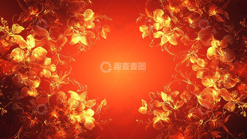 高清大图下载【趣麦麦图】红色花朵背景