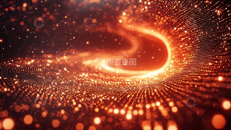 高清大图下载【趣麦麦图】金色粒子流光背景