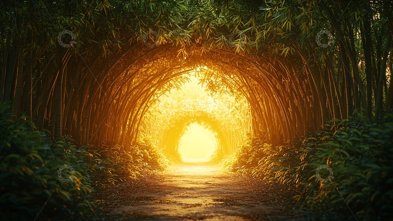 高清大图下载【趣麦麦图】竹林小路