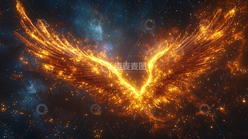 高清大图下载【趣麦麦图】火焰翅膀