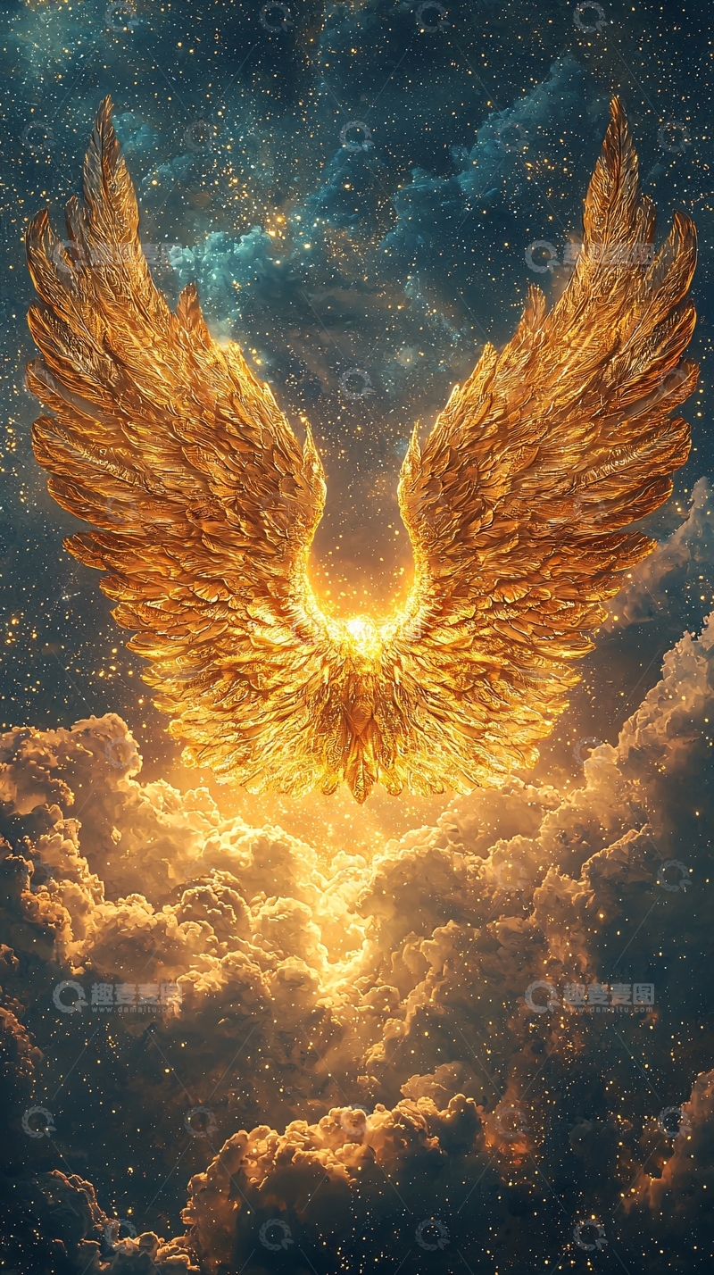 高清大图下载【趣麦麦图】金色翅膀12