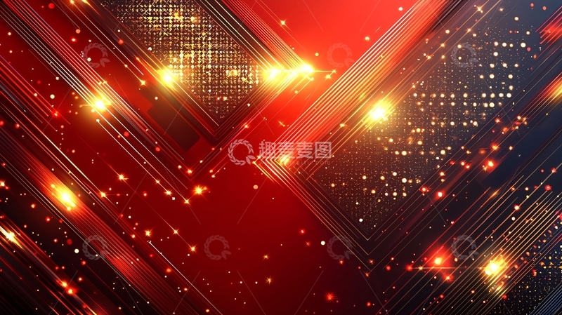 高清大图下载【趣麦麦图】红色科技背景