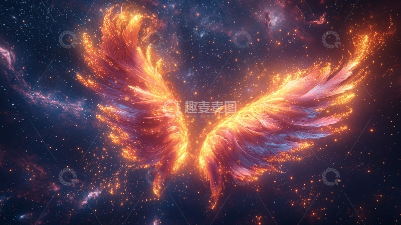 高清大图下载【趣麦麦图】火焰翅膀