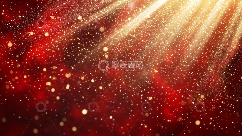 高清大图下载【趣麦麦图】红色背景金光闪闪