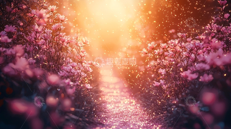 高清大图下载【趣麦麦图】光影花路