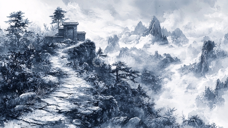 高清大图下载【趣麦麦图】山顶小屋