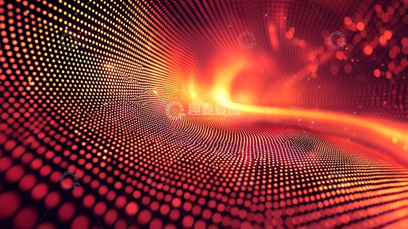 高清大图下载【趣麦麦图】抽象红色能量漩涡