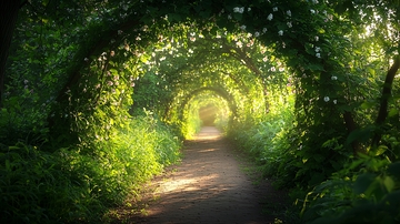 绿树成荫的小路