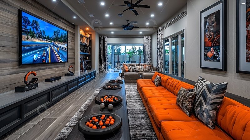 高清大图下载【趣麦麦图】现代化家庭影院