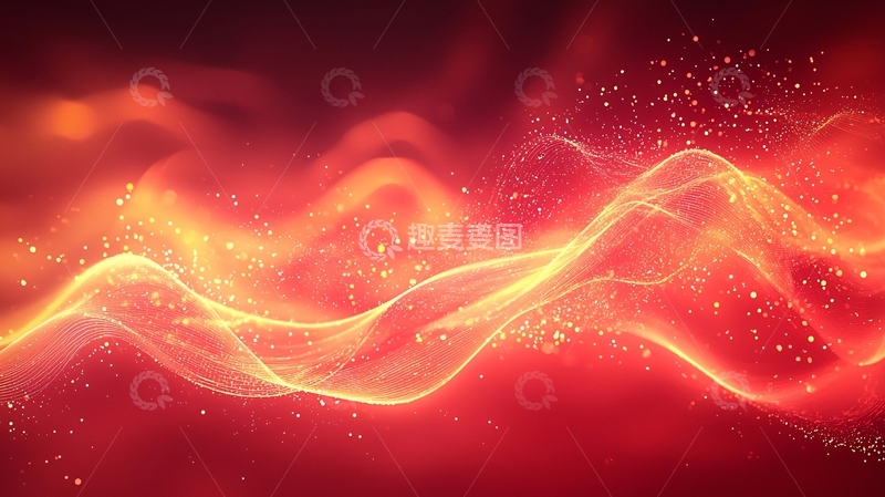 高清大图下载【趣麦麦图】红色火焰波浪背景