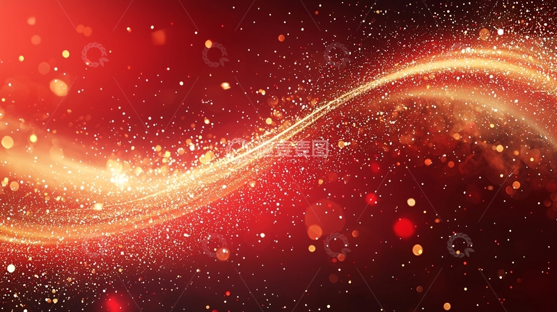 高清大图下载【趣麦麦图】红色金色粒子光效