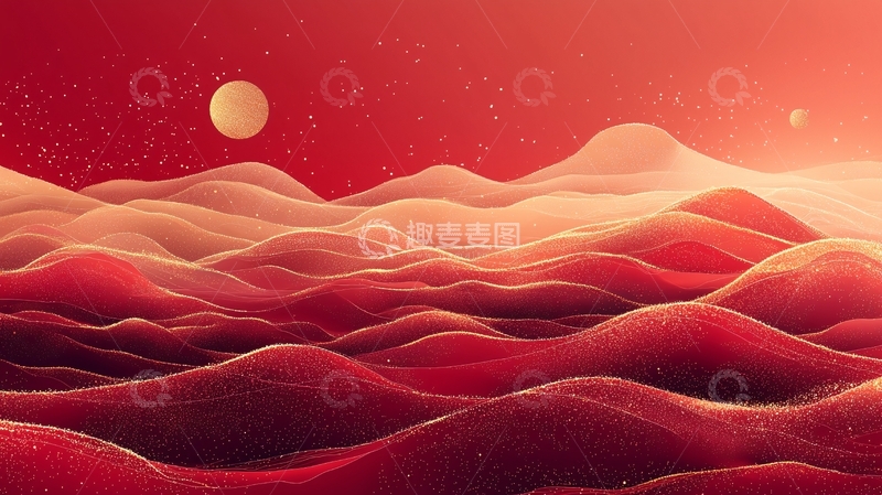 高清大图下载【趣麦麦图】红色星球奇幻景观