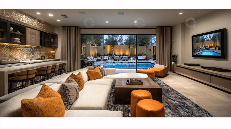 高清大图下载【趣麦麦图】现代别墅客厅设计