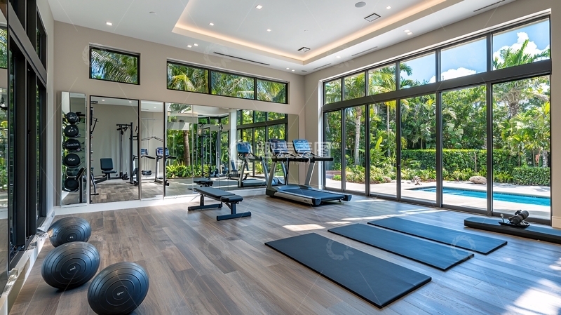 高清大图下载【趣麦麦图】高端住宅私家健身房
