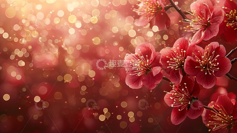 高清大图下载【趣麦麦图】红梅绽放