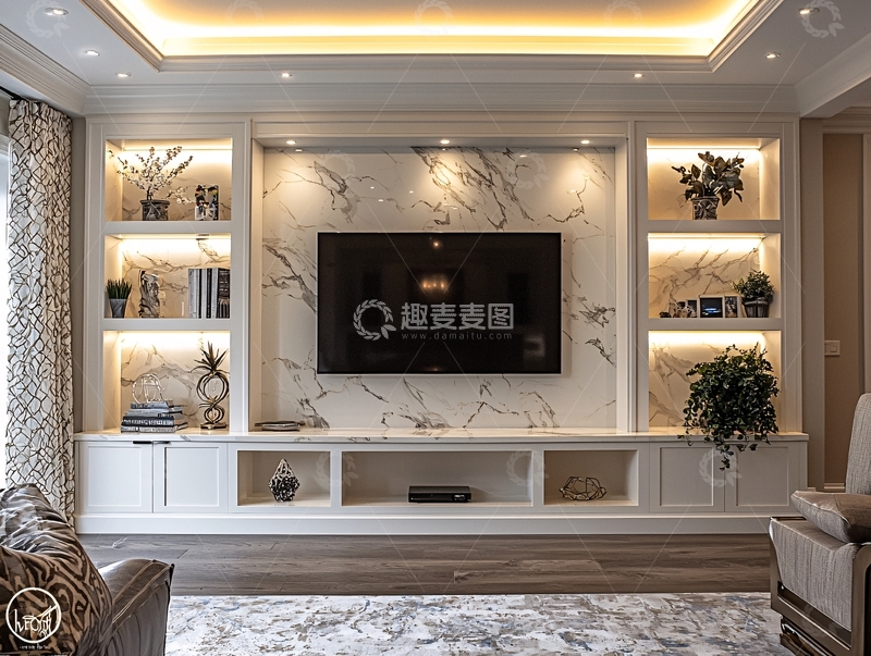 高清大图下载【趣麦麦图】高端大气现代电视背景墙