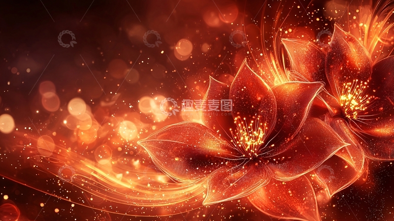 高清大图下载【趣麦麦图】火焰莲花