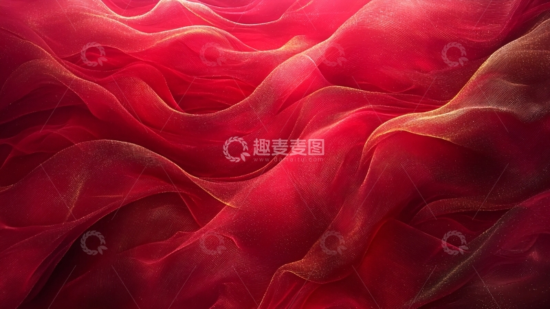 高清大图下载【趣麦麦图】红色丝绸质感