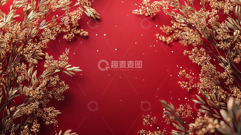 高清大图下载【趣麦麦图】红色背景