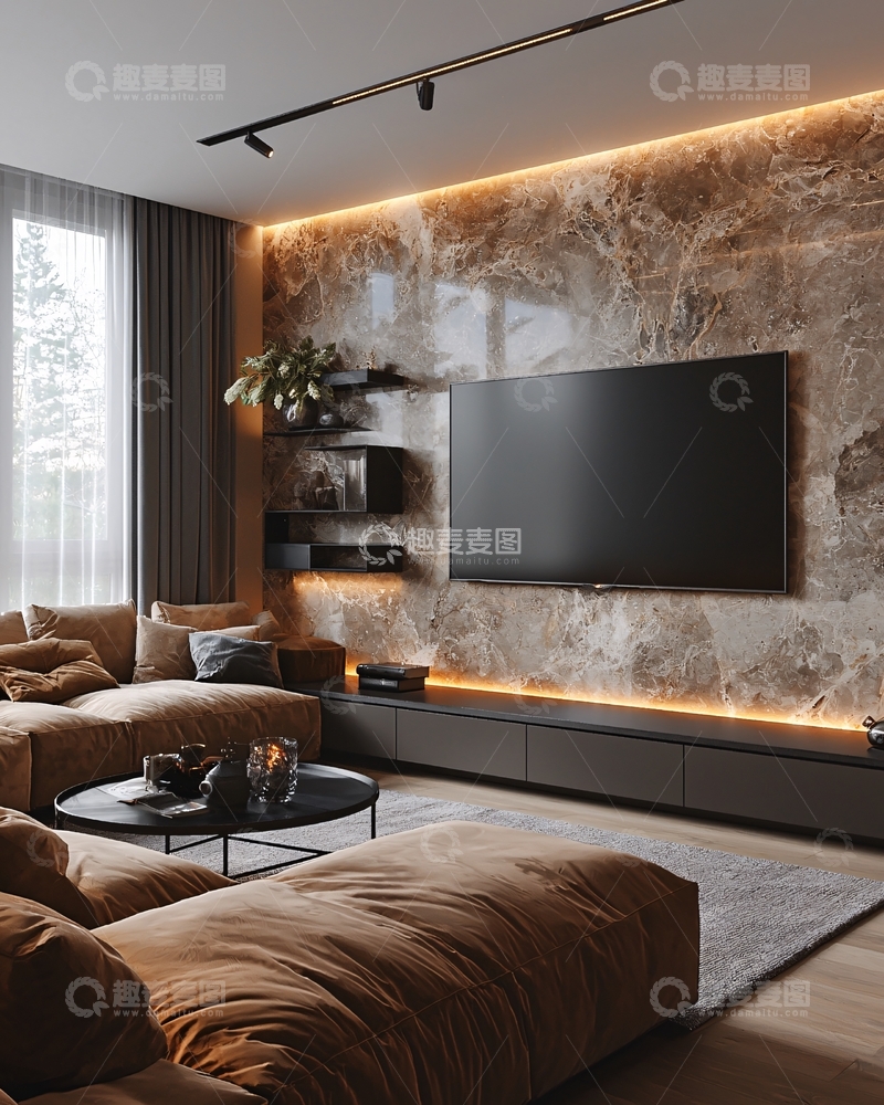 高清大图下载【趣麦麦图】现代简约客厅装修