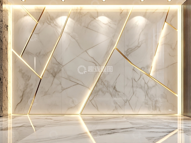 高清大图下载【趣麦麦图】现代轻奢大理石背景墙