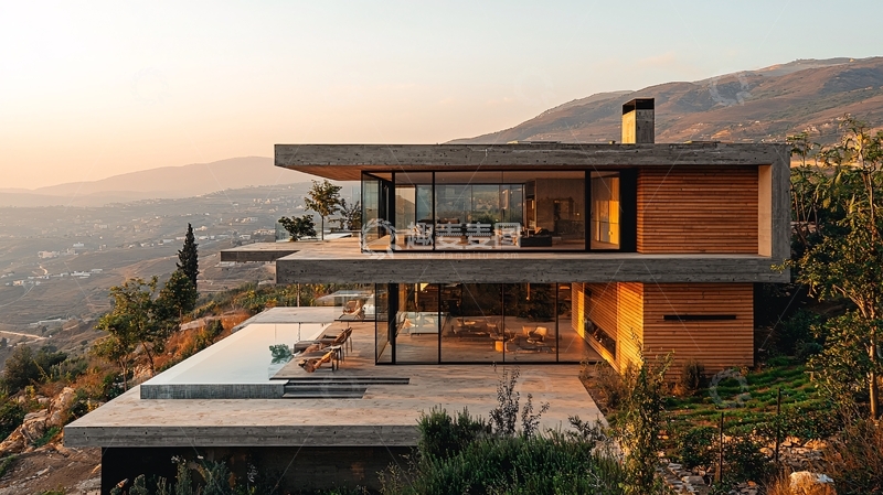 高清大图下载【趣麦麦图】现代山景别墅