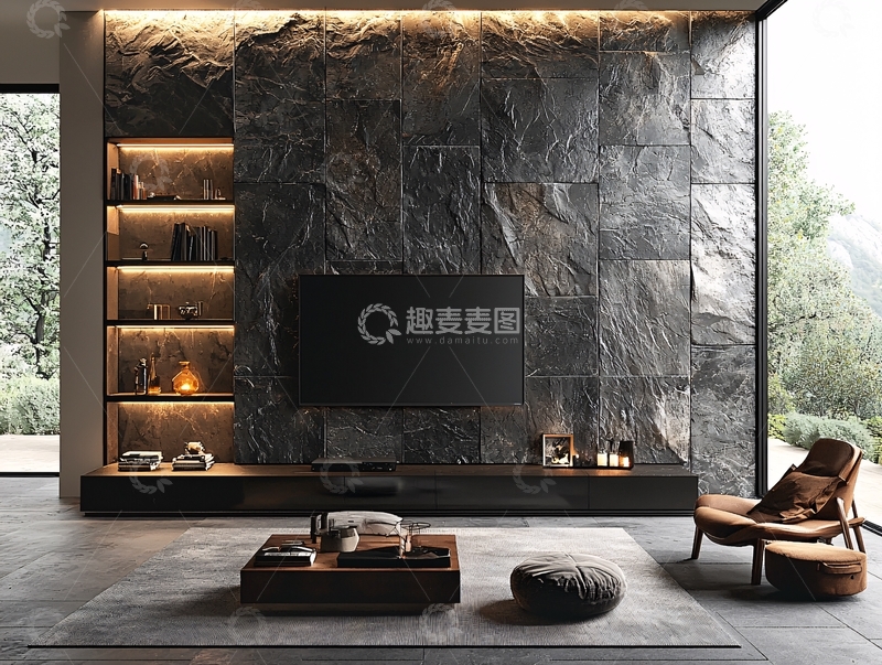 高清大图下载【趣麦麦图】现代简约电视背景墙