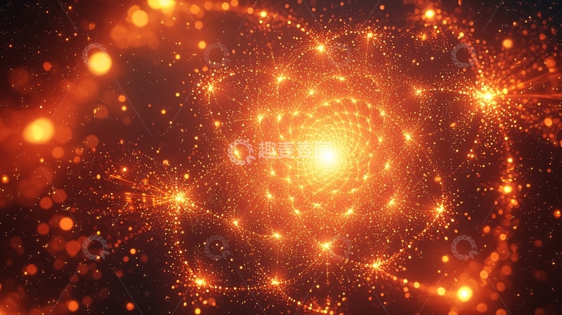 高清大图下载【趣麦麦图】橙色宇宙螺旋