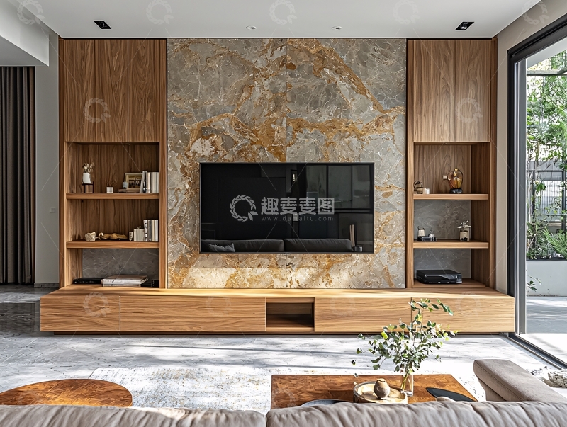 高清大图下载【趣麦麦图】现代简约电视背景墙