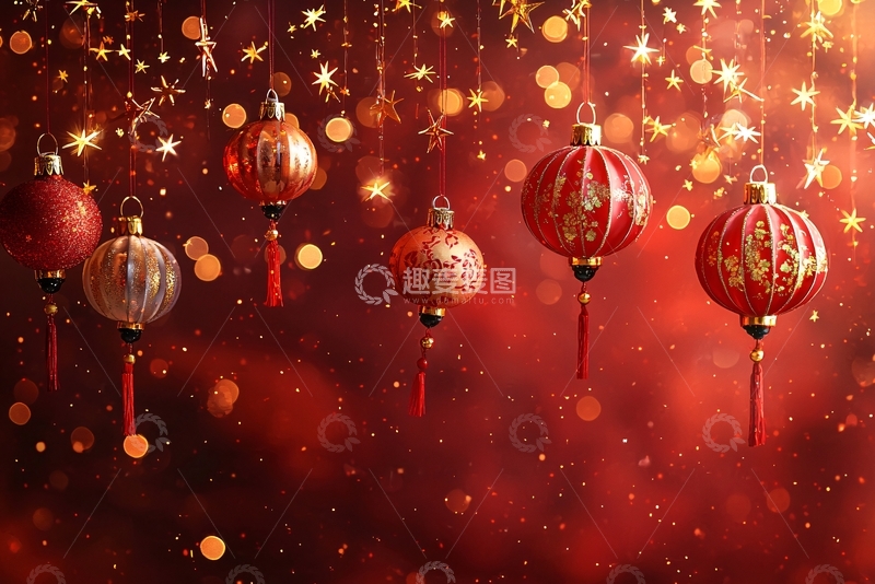 高清大图下载【趣麦麦图】红灯笼新年装饰