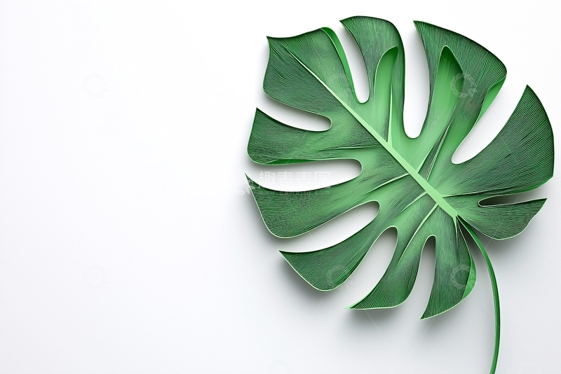 高清大图下载【趣麦麦图】绿植叶子白底背景