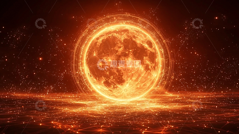 高清大图下载【趣麦麦图】火焰星球